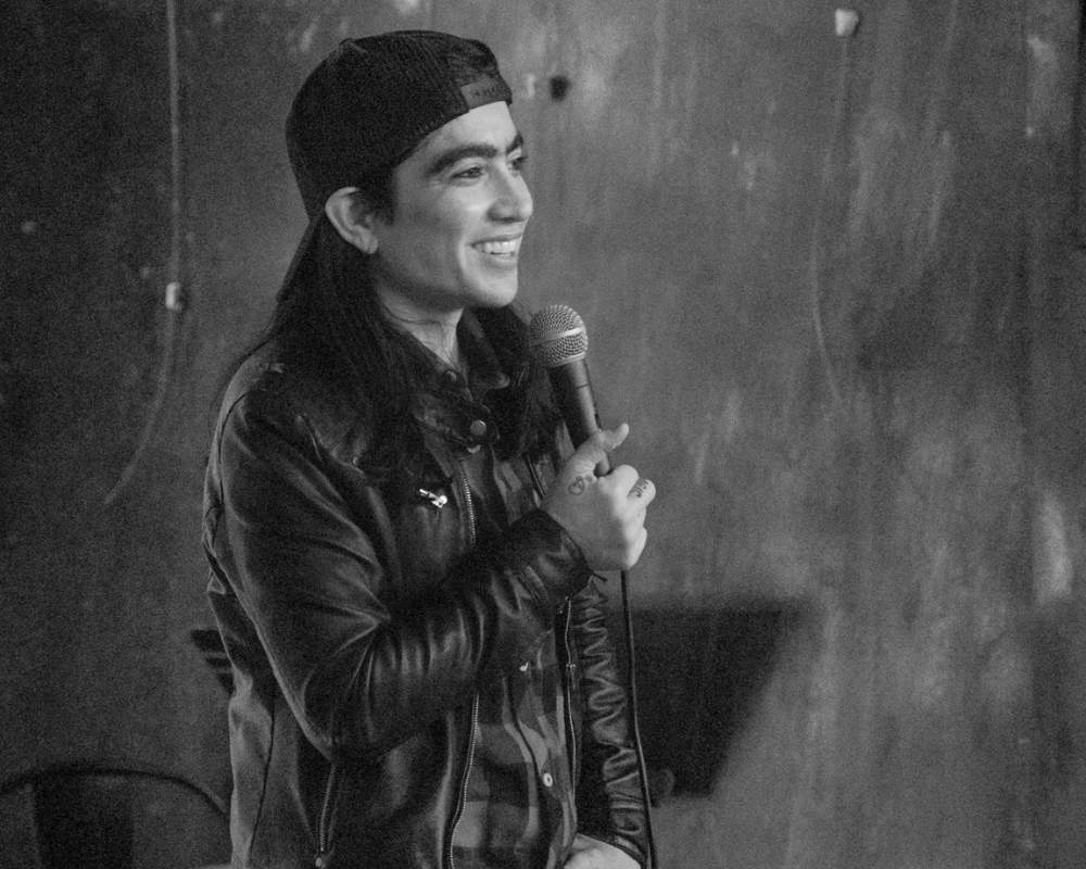 Stand-up comedian performing at Knoxville comedy show