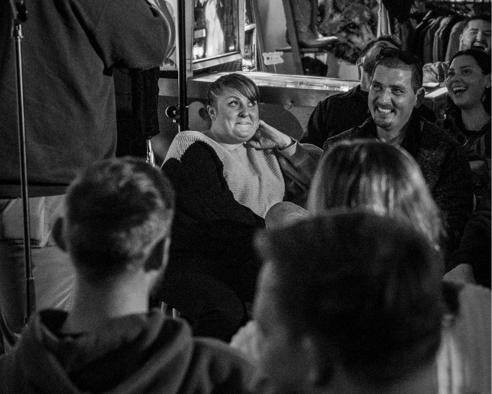 Audience laughing at The Hoot in The Holler 2026
